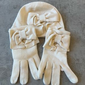 Kate Spade hat and matching glove set